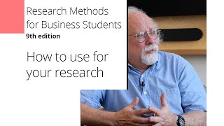 Research Methods for Business Students – how to use for studying