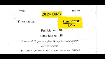 cse 5th semesrter 2019 java question paper diploma,polytechnic , sbte bihar board , java qustionbank