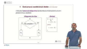Llenguatge C: Estructura condicional doble if/else |  | UPV