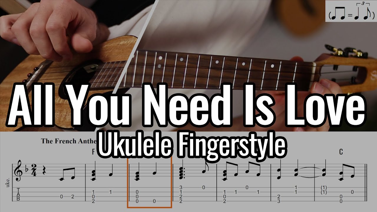 All You Need Is Love (Ukulele Fingerstyle) The Beatles YouTube