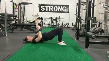 Single Arm Floor Press from Glute Bridge ISO