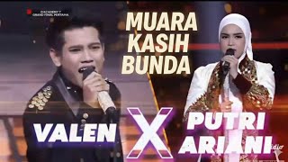 Valen (Pamekasan) Feat Putri Ariani MUARA KASIH BUNDA || D'academy 7 Top2 Malam pertama Live