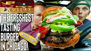 Trying The $14.50 Massive Burger From Falcon's Handcrafted Sandwiches In Chicago!