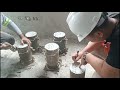 Concrete cylinder sample and demolding