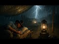 Cozy Sleep Inside a Lone Camp Tent During a Powerful Night Thunderstorm | Rain & Thunder ASMR