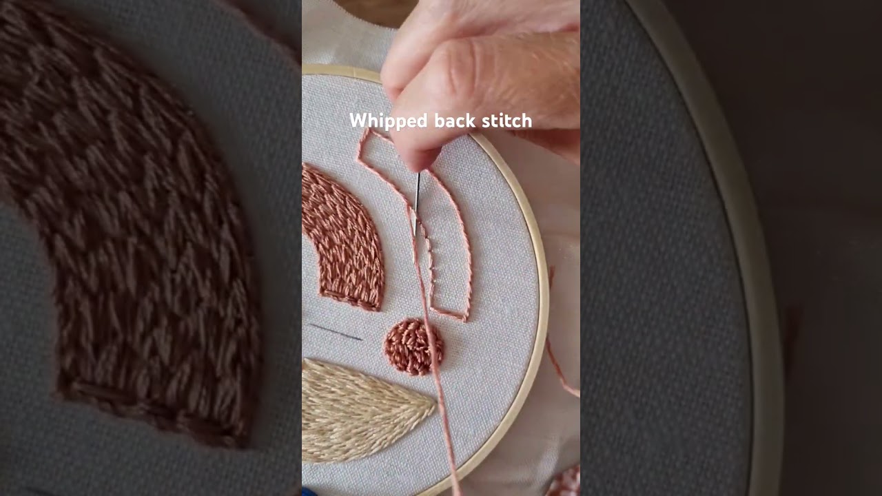 Whipped back stitch = texture magic 💫 Perfect for smooth, flowing lines! 