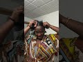 Parting my hair for knotless braids