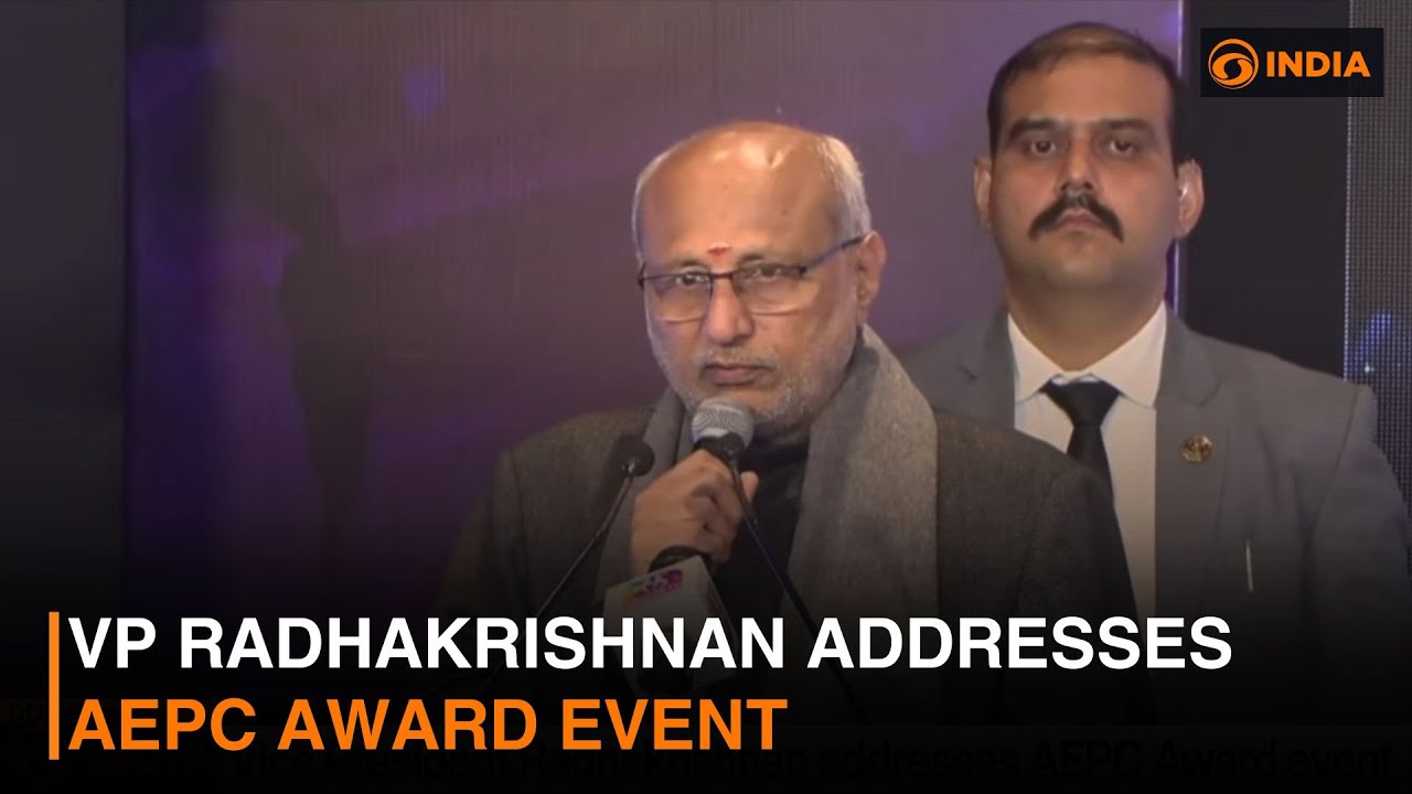 VP Radhakrishnan addresses AEPC Award event