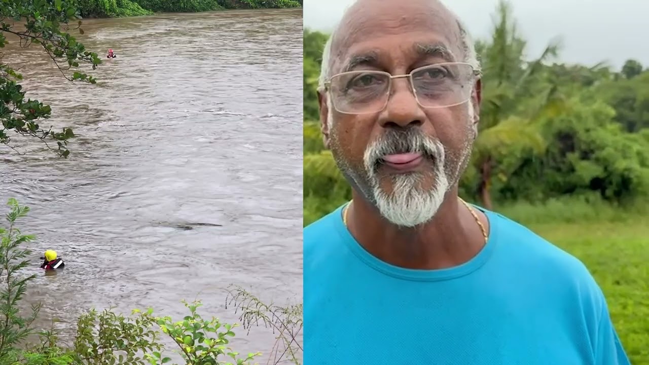 Recherche urgente après une voiture emportée par les eaux en guadeloupe