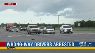 Hillsborough wrong-way drivers arrested on DUI charges