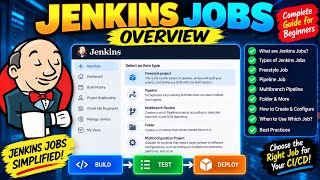 Jenkins Jobs Explained in Simple Terms 🔥 | Freestyle, Pipeline & Multibranch Jobs