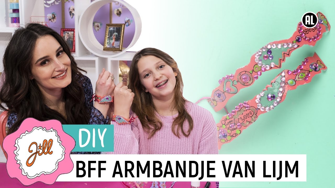💔👯‍♀️ JILL EN JORDAN MAKEN VRIENDSCHAPSARMBANDJES VAN LIJM  - DIY | Jill