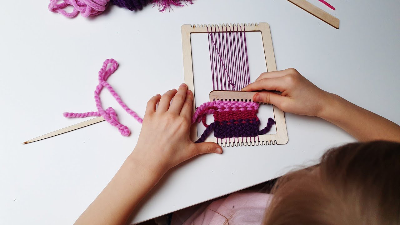 Kid's Weaving Loom Kit - Pink Loom