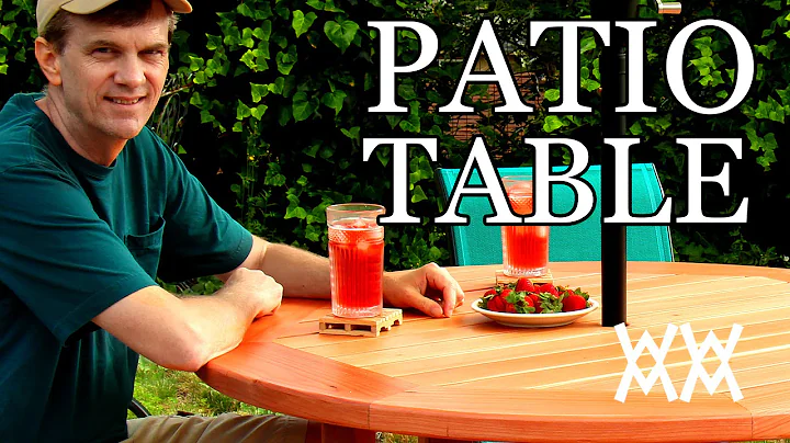 How to make a round (or octagon!) patio table. This outdoor table is easy to build!
