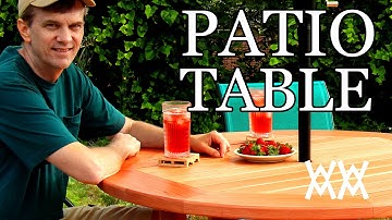 How to make a round (or octagon!) patio table. This outdoor table is easy to build!