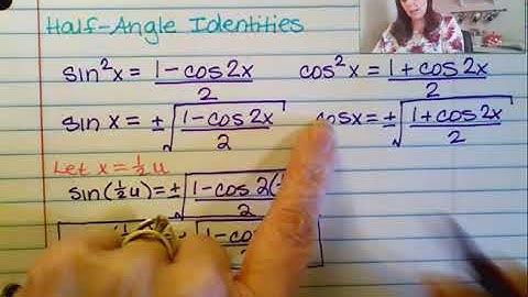 Half Angle Identities Part 1