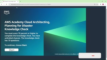 AWS Academy Cloud Architecting Module - 16 Knowledge Check