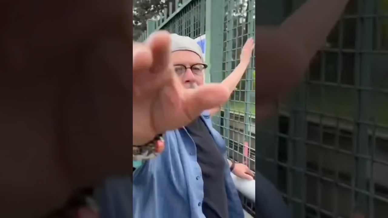 Old man proves my point immediately! #firstamendment #america #patriotism