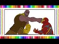 Drawing and coloring Ironman VS Thanos | Avengers Infinity War|