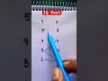 Draw a checkered path with number 1 to 10 #drawing#line#shorts#maths#quiz#funny#games