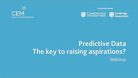 Predictive Data The Key to raising aspirations