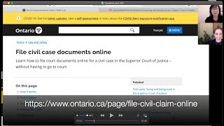E Filing and Sharing Court Documents Online-Ontario Superior Court of Justice