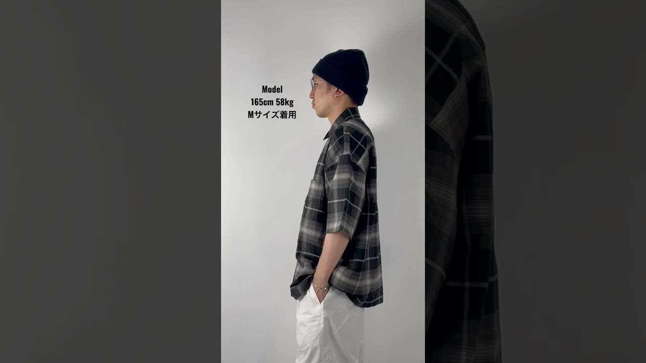 COOTIE / R/C Ombre Check S/S Shirt -Black-
