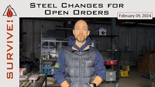 Steel Changes For Open Orders