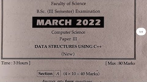 3rd sem BSc(computer science)#question paper #kakatiya #University