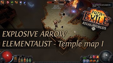 Path Of Exile 2.4: Explosive Arrow Elementalist - T9 Temple map I