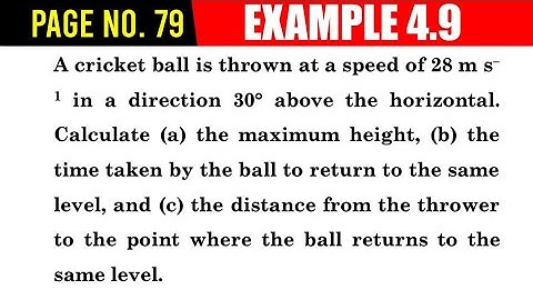 EXAMPLE 4.9 MOTION IN PLANE