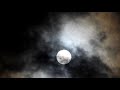 (Full HD)Moon and fast moving clouds on night time