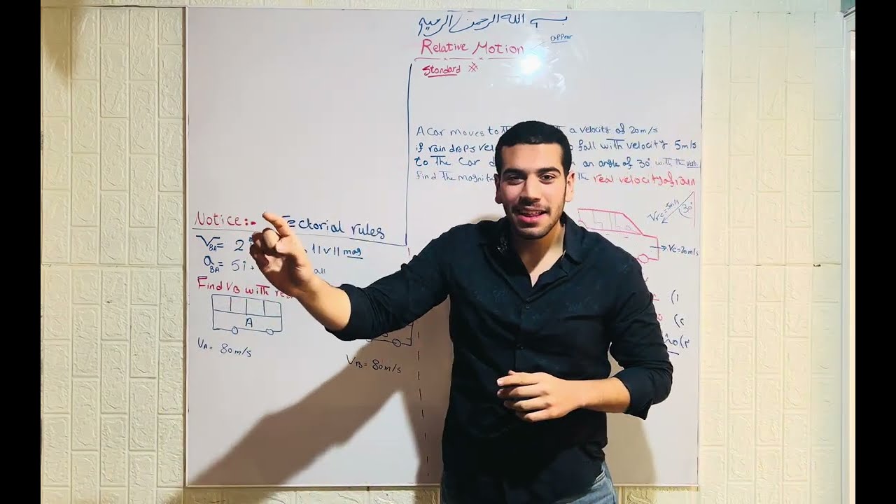 Lec(5)_Relative motion -Dynamics -الحركه النسبيه. -ديناميكا -اعدادي هندسه مع الاكسلانس 🔥🔥