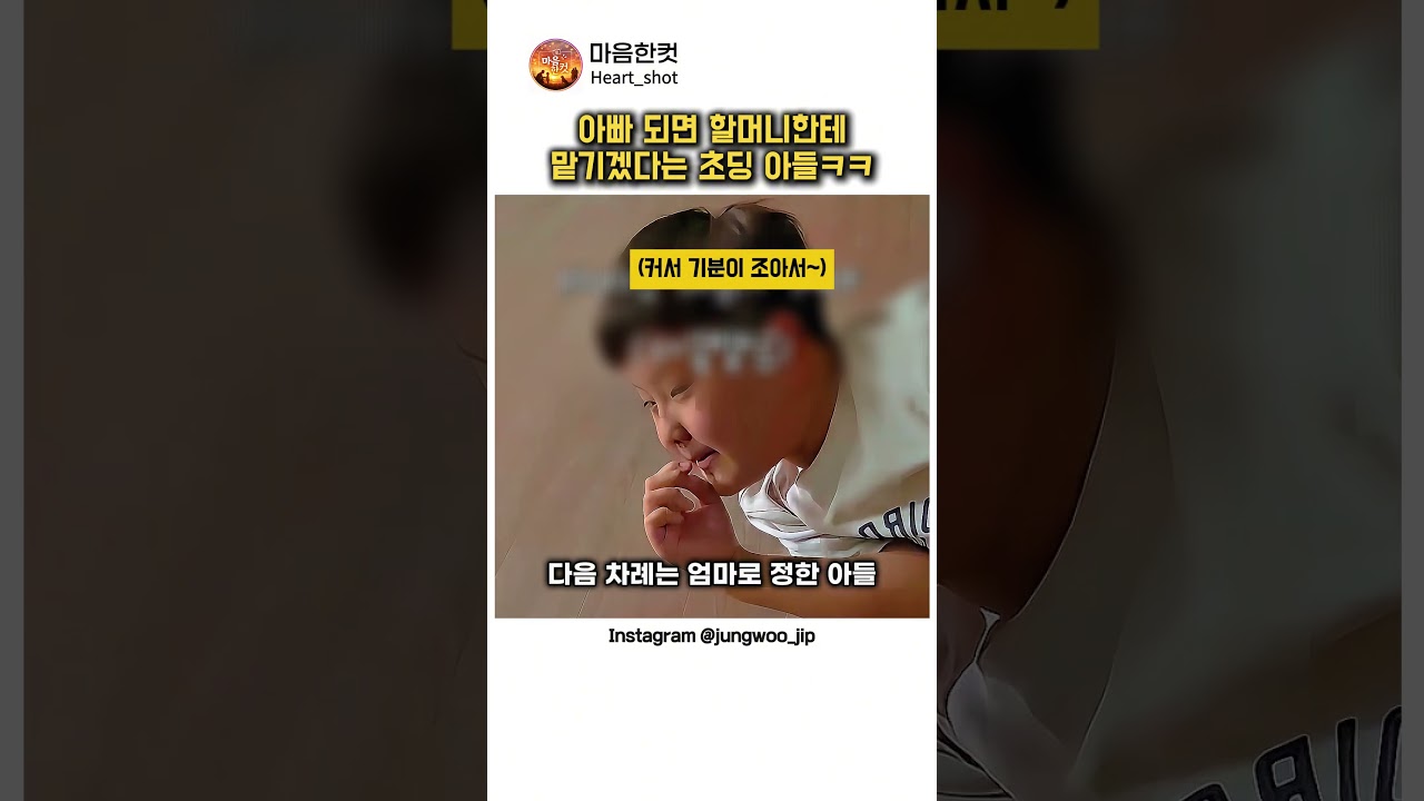 아빠 되면 할머니한테 맡기겠다는 초딩 아들