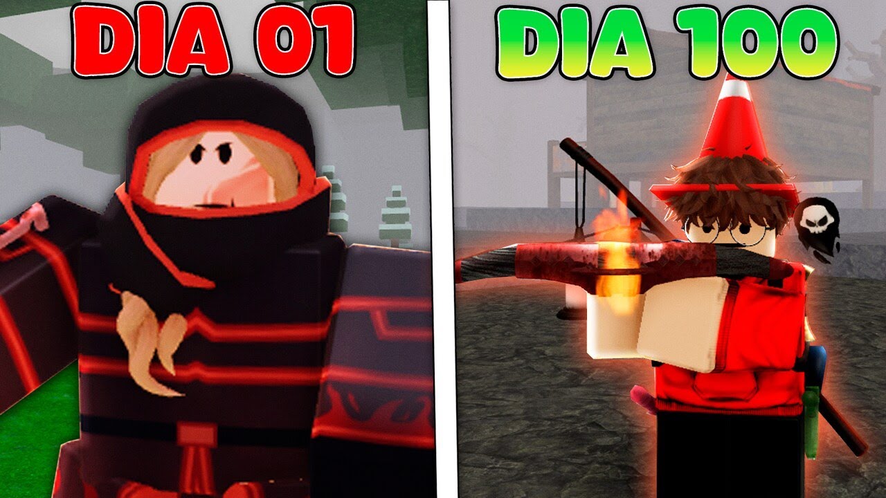 SOBREVIVI 100 DIAS COMO FIRE BANDIT NO 99 NOITES NA FLORESTA