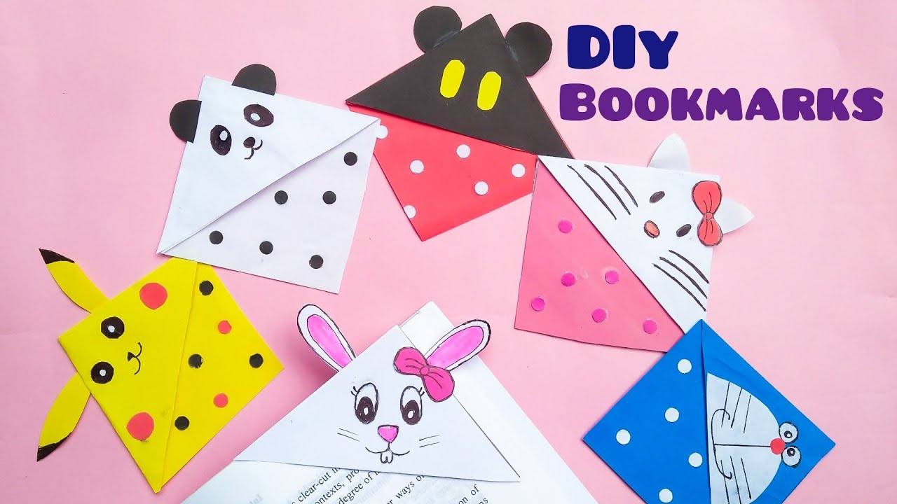 How to make paper bookmarks step by step / Origami bookmarks / Handmade  easy bookmarks / DIY 