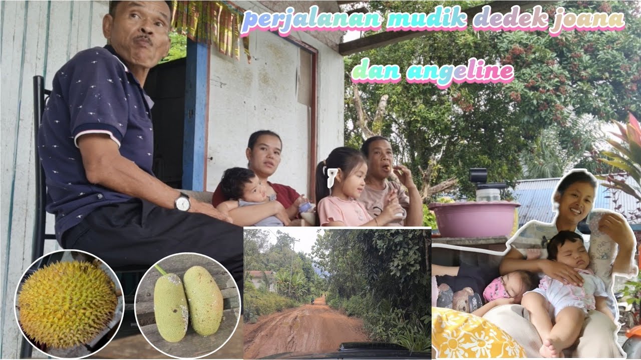 Mudik 1 hari ketemu kakek nenek // berkunjung ke makam upoi// makan buah durian