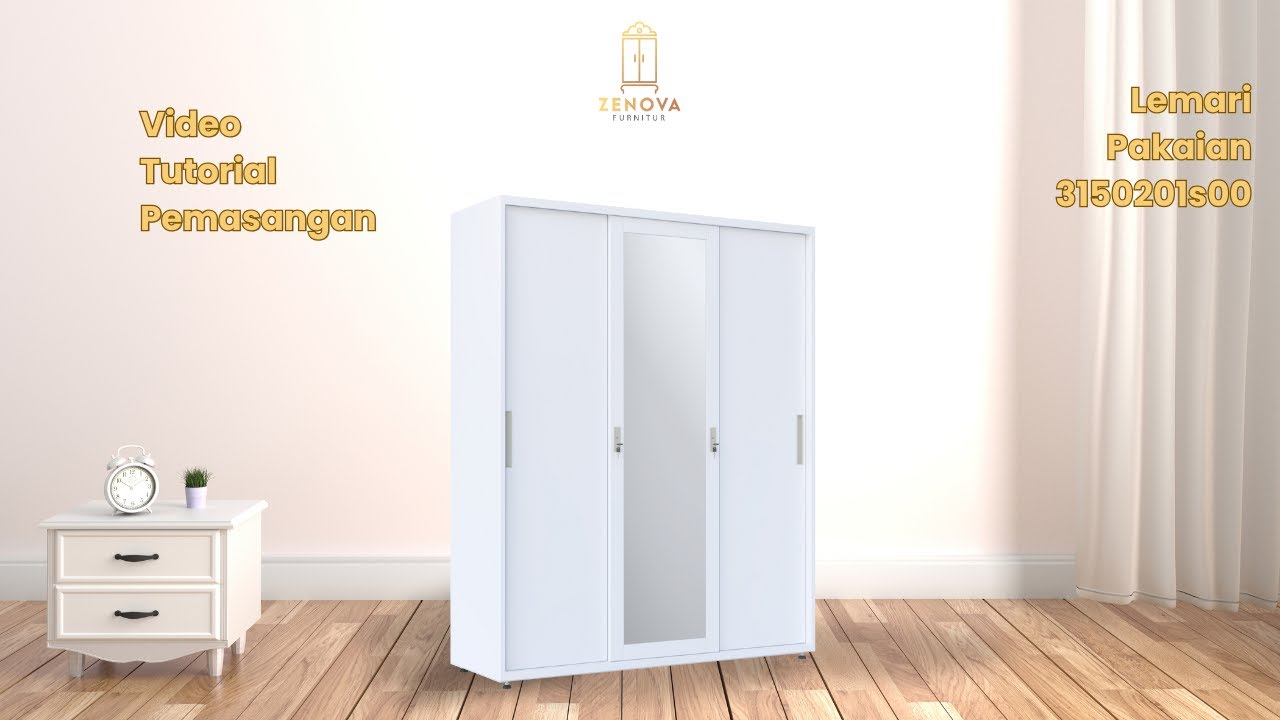Tutorial Lemari 3 Pintu Sliding Zenova New Versi