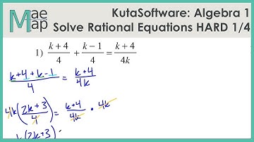 KutaSoftware: Algebra 1- Solving Rational Equations Hard Part 1