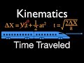 Kinematic Equations and Time Calculation Quiz