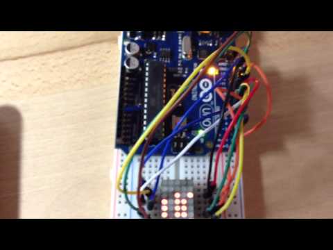 Arduino: 5x7 LED Matrix scrolling text