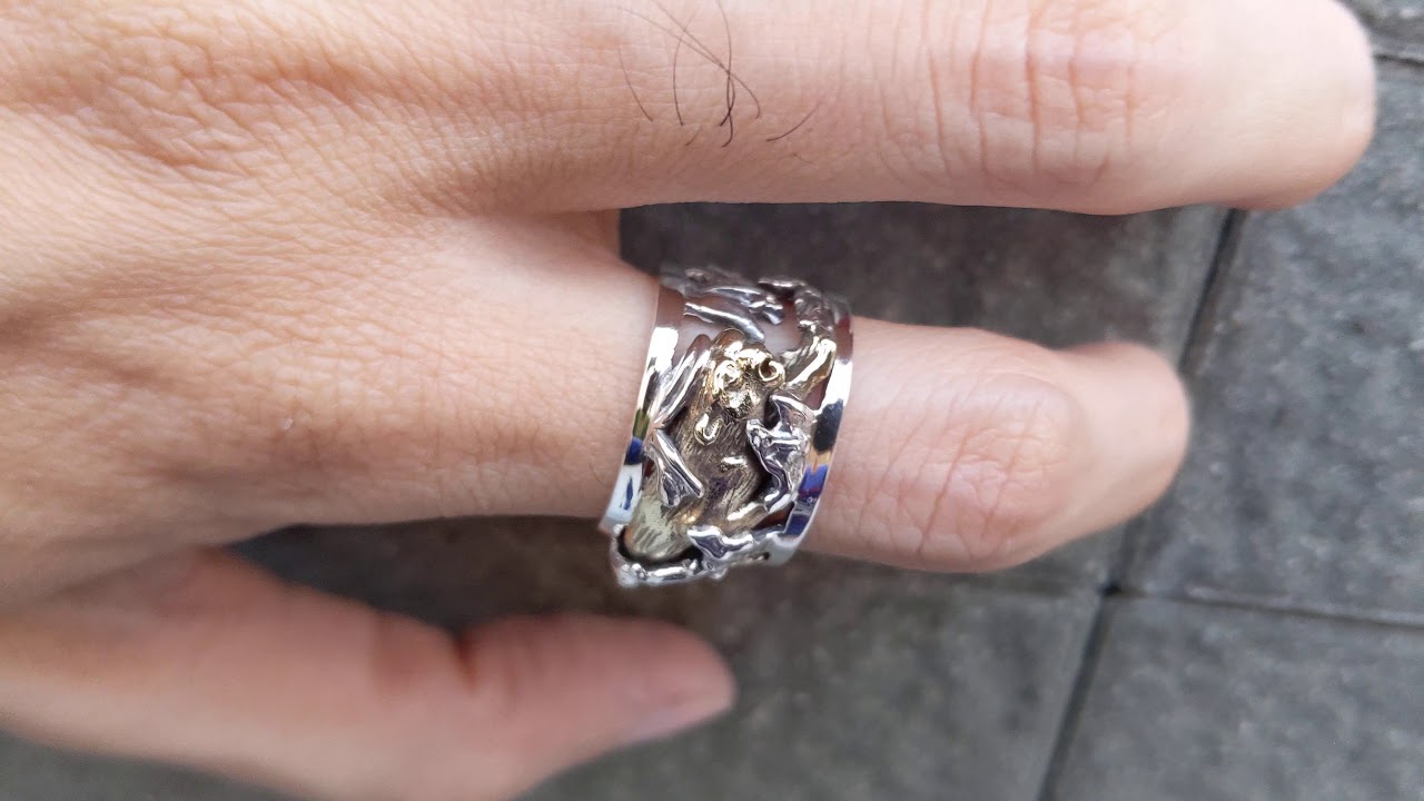 Silver Japanese Gold Tiger Ring
