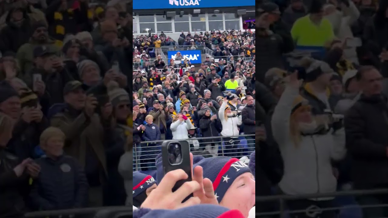 MASSIVE Cheers as President Trump takes the field at the Army-Navy Game “USA! USA! USA!” 🇺🇸