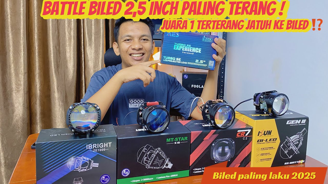 Battle Biled 2,5 inch Terterang paling laris 2025|Review dan Tes cahaya biled paling terang 2025