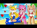 AMY y TAILS ARRASTRAN A SONIC en LA PLAYA! SONIC en ROBLOX