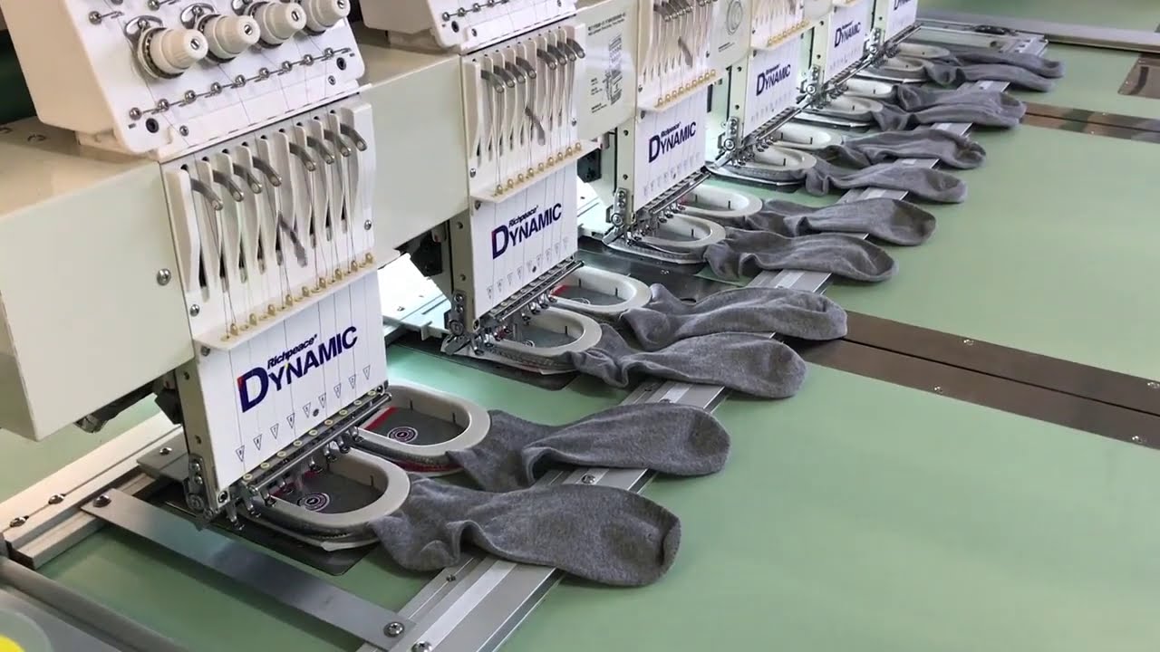 How to Embroider on Socks with Sock frames by Embroidery Machine YouTube