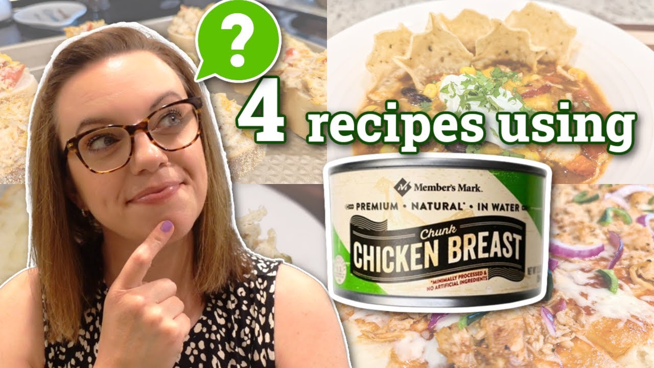 4 EASY RECIPES USING CANNED CHICKEN! | RECIPES FROM PANTRY STAPLES