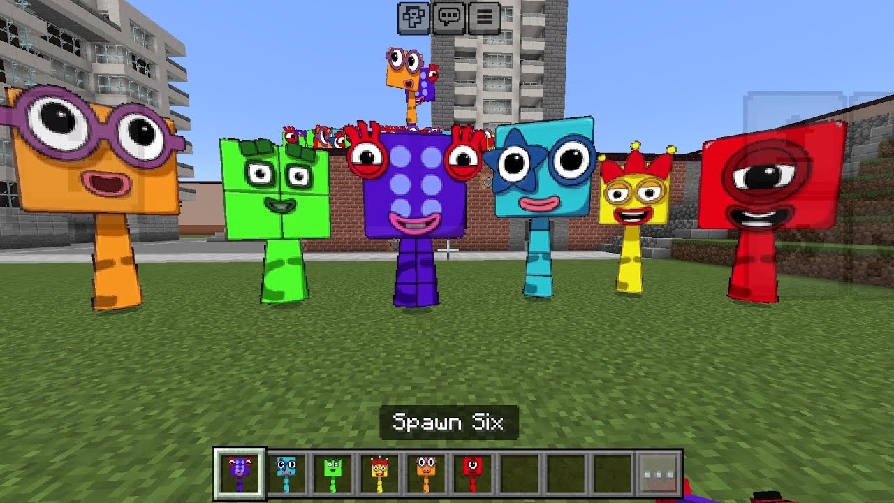 Sprunki OC Six from Numberblocks added in Minecraft PE