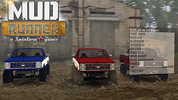 SpinTires Mud Runner: Mod Review - Chevy K5, Overland + Crawler, LOTS of Custom Options!