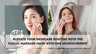 Facial Massage Mask with EMS Microcurrent for Skin Care - Massage Roller for Face and Body